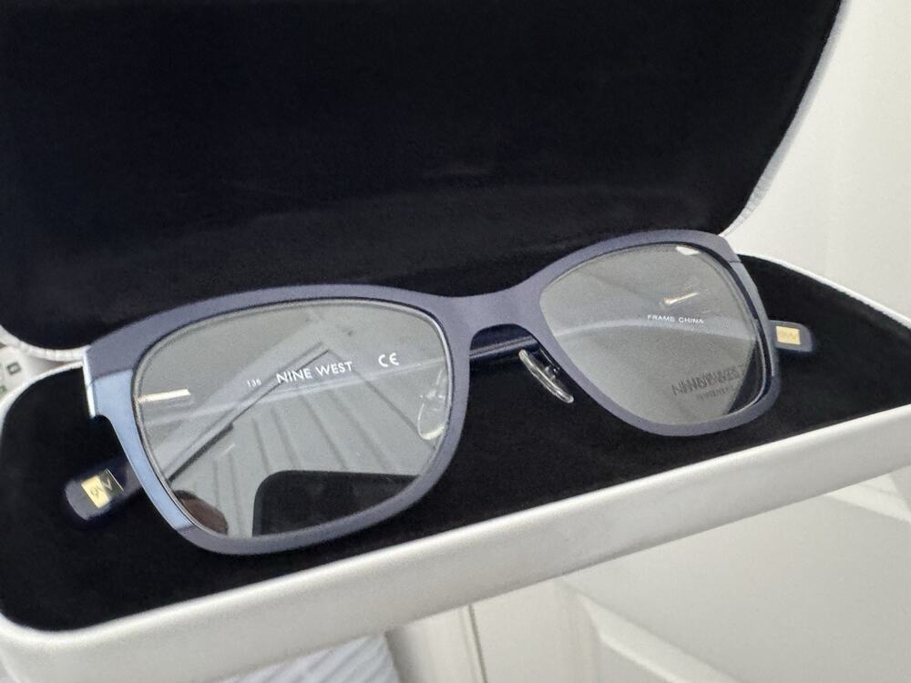 Nine West NW1064 434 Petite Fit Eyeglasses Frames 48-18-135 Navy w/ Case
